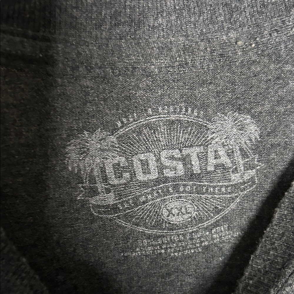 Costa Charcoal Tee with Neon Green Accent EUC - Picture 2 of 4